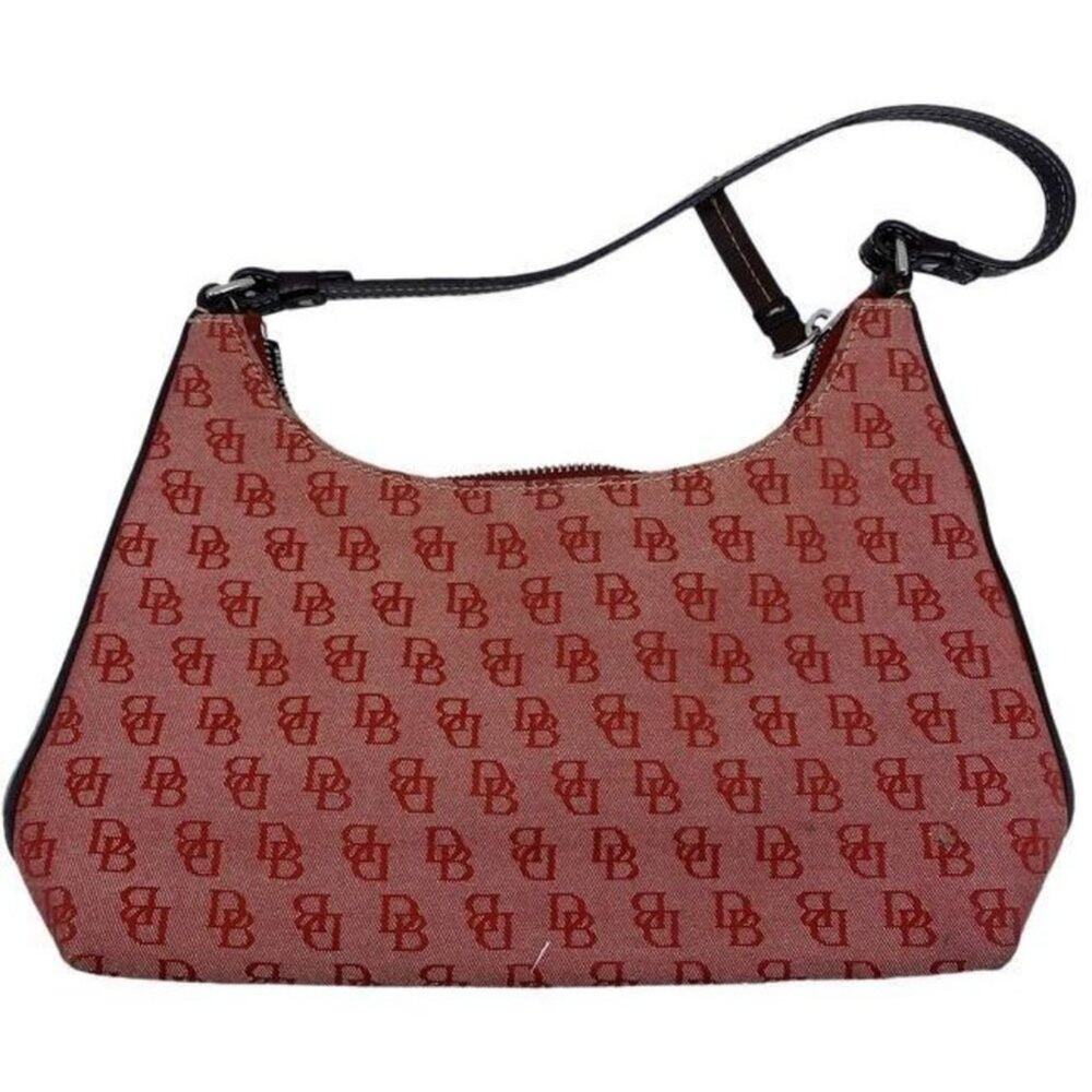 Dooney and Bourke mini purse red fabric hobo bag